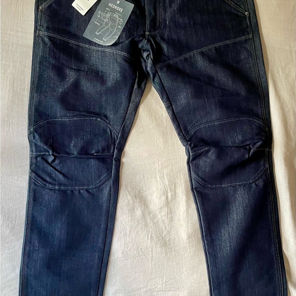 G-Star Blue Slim Hedrove Jeans with Reinforced Knee Panels